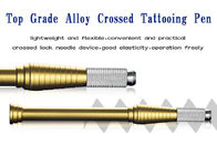 Penna manuale fatta a mano del tatuaggio dell'oro per l'operazione del labbro e del sopracciglio, strumenti permanenti di trucco