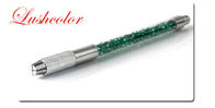 Il trucco permanente di plastica di cristallo foggia bianco/verde/oro/rosa che protegge la penna manuale