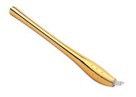 Strumenti permanenti di lusso dorati di trucco, penna manuale #14 #17 #18U di Microblading a lama
