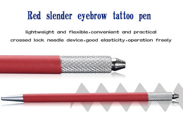 21 Pin Blade Eyebrow Microblading Tool Handpiece rosso